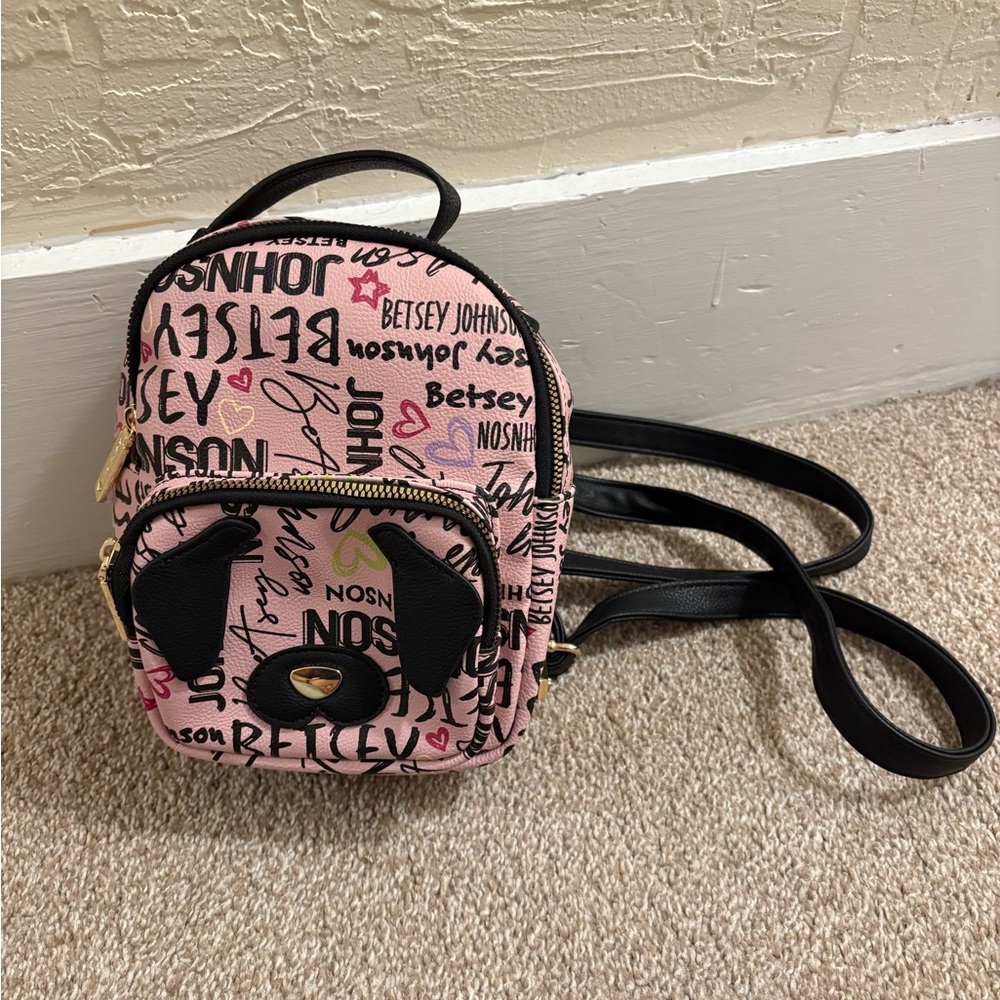 Betsey Johnson Pink Mini Backpack